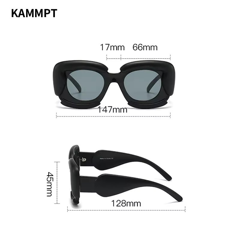 Kampt Sonnenbrille, quadratisch, Vollrand, Kunststoff, Damen - Bild 3