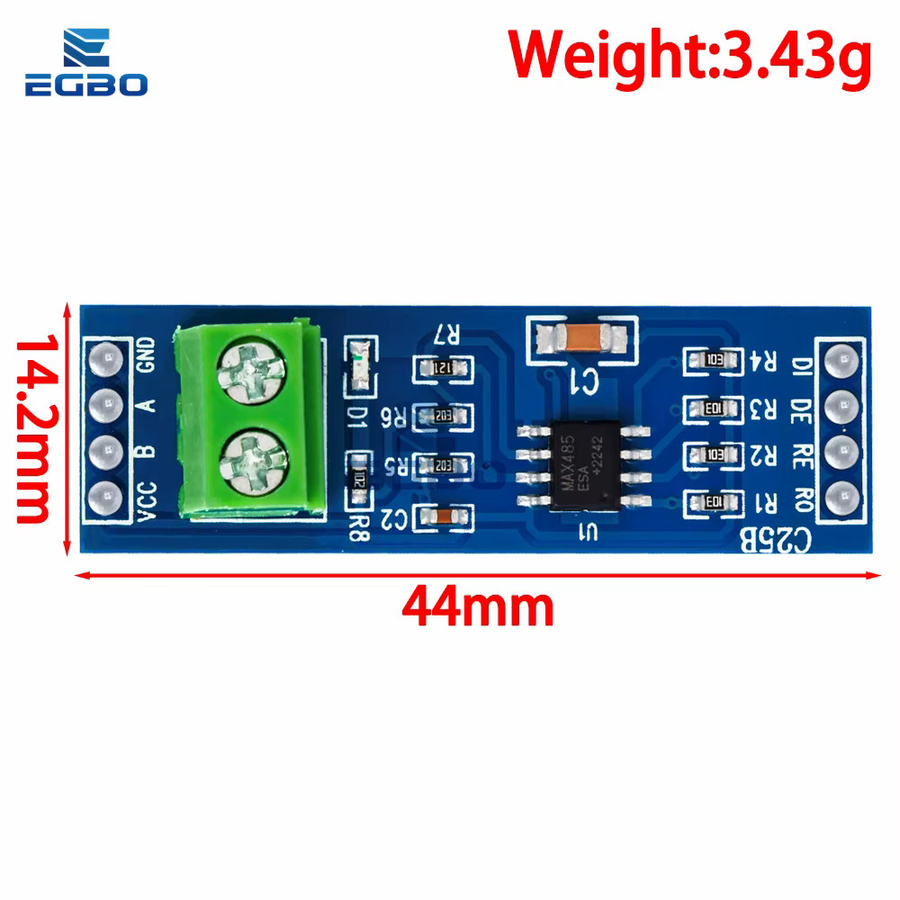 EGBO MAX485 RS485 zu TTL Modul Set für MCU Entwicklung, 5 Stück, Blau - Bild 2