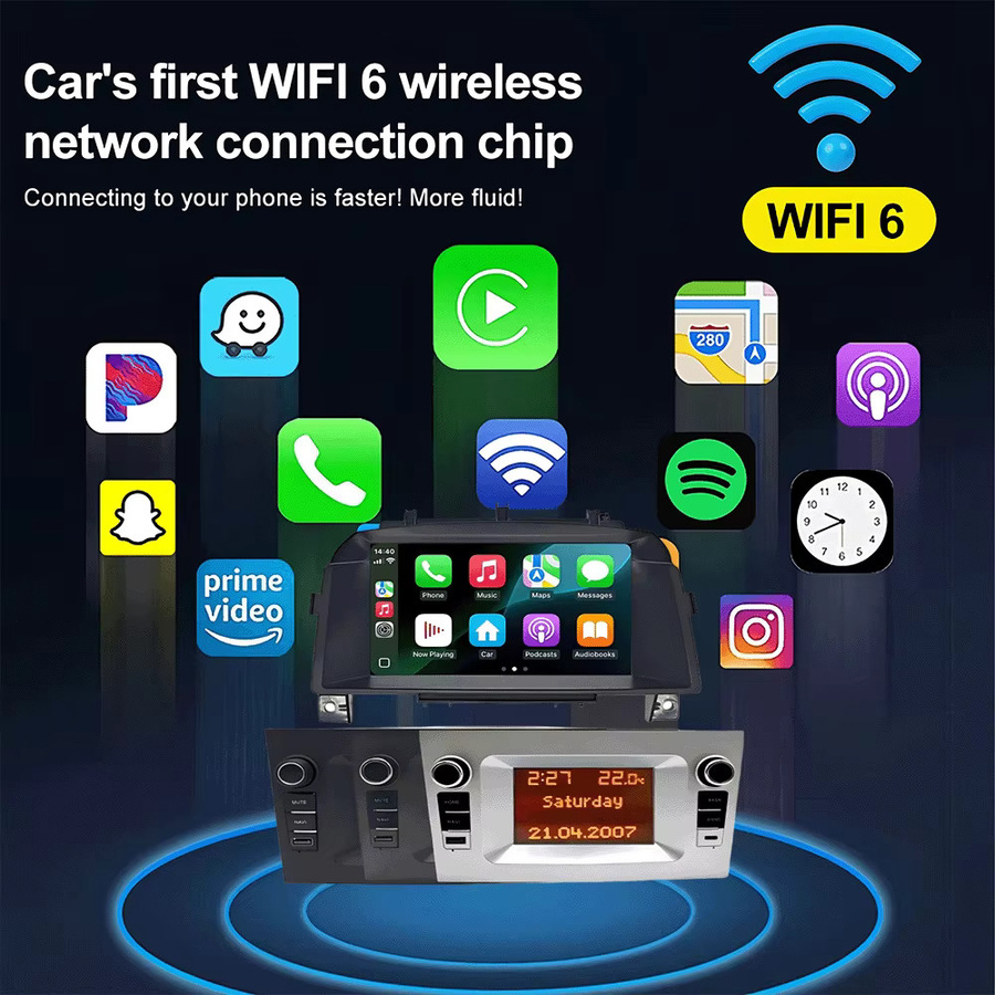 Multimedia Radio Player für Opel Zafira 2004-2010 mit 7 Zoll IPS Bildschirm, Android Auto, Wireless CarPlay, Bluetooth und WiFi in Schwarz - Bild 3
