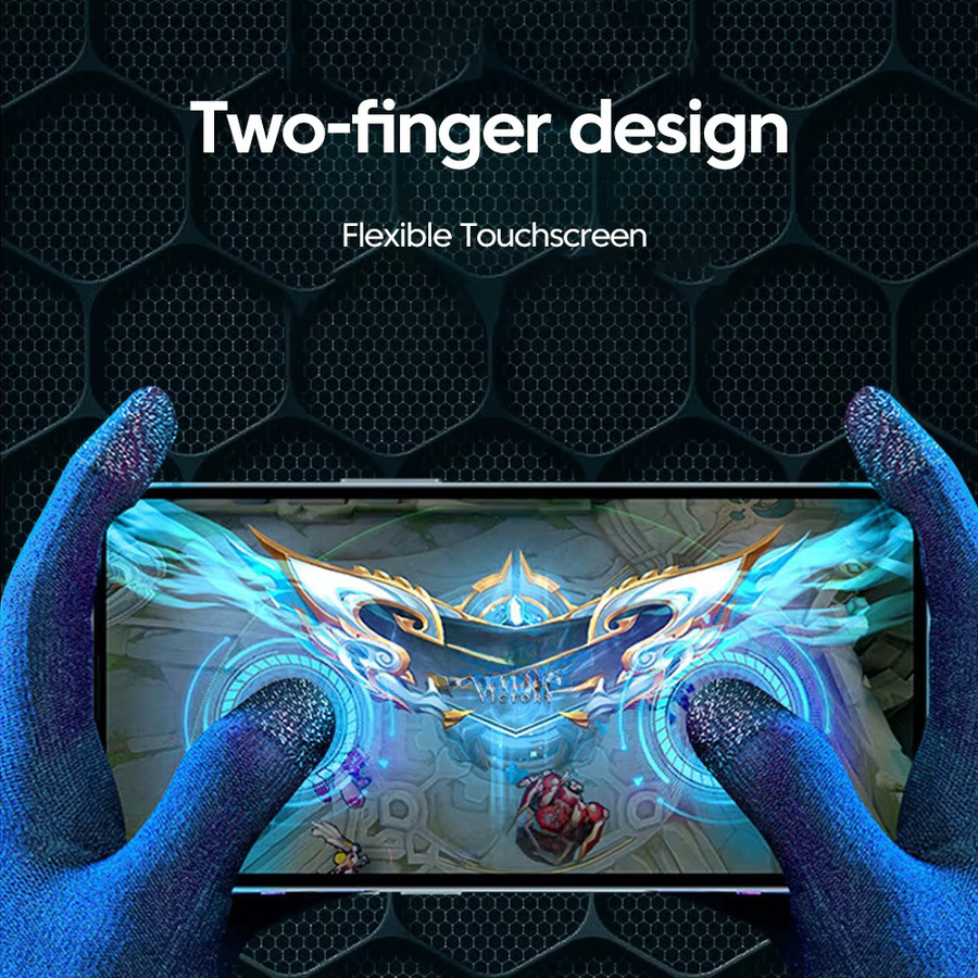 Atmungsaktive Gaming-Handschuhe in Schwarz mit Anti-Schweiß-Touchscreen-Fingerspitzen für mobile Spiele - Bild 3