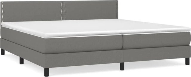 vidaXL Boxspringbett Hybrid mit Matratze und Taschenfedern Dunkelgrau B/T: 200 x 200 cm - Bild 1