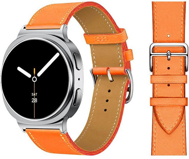SUD-HOME Uhrenarmband Leder, orange, Samsung Galaxy Watch 8 (40mm, 44mm) - Bild 1