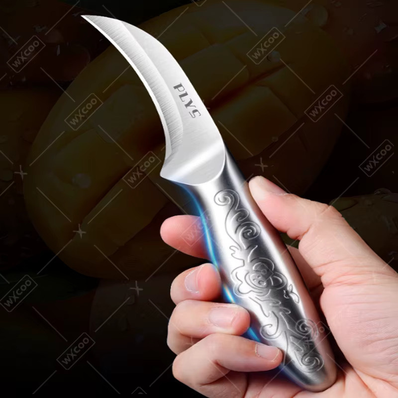 WXCOO 2-in-1 Multifunktionales Küchenmesser aus Edelstahl in Silber mit Flaschenöffner und Obstschäler - Bild 4