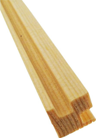 Winkelnutleiste aus Kiefer Holz von Döllken Profiles in Braun und Beige, B/T: 12 x 12 mm, Länge: 900 mm