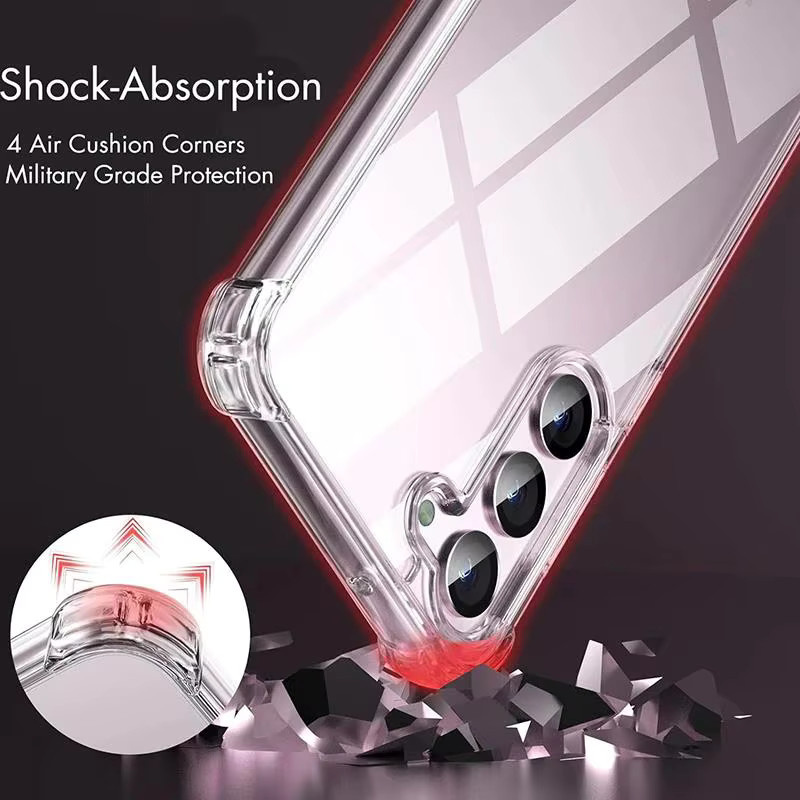 Stoßfeste transparente TPU-Hülle für Samsung Galaxy S25 S24 S23 S22 S21 sowie A13 A26 A36 A53 A54 A56 und A56 Plus Ultra Modelle - Bild 2