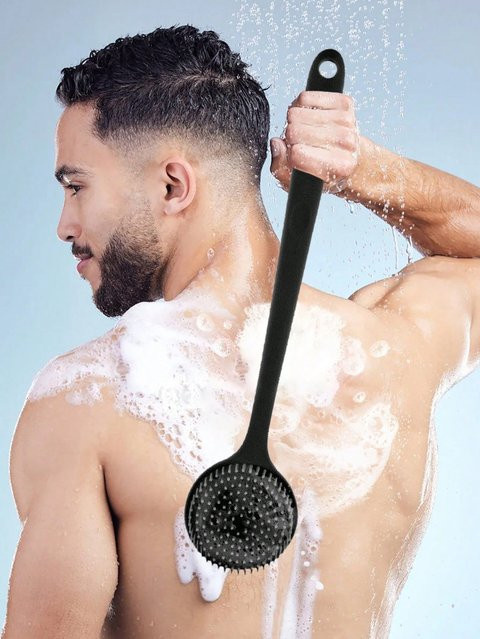 Silikon-Rückenschrubber und -Massager, doppelseitige Peelingbürste, Unisex - Bild 1