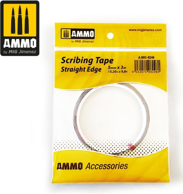AMMO by MIG Jimenez Scribing Tape Straight Edge transparent - Bild 1