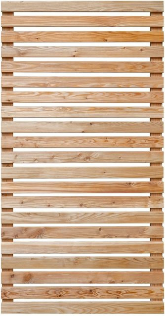 GartenLand Rhombus Holz Zaun Römö aus Lärche in Natur mit 2 Riegeln, Breite: 90 cm, Höhe: 180 cm - Bild 1