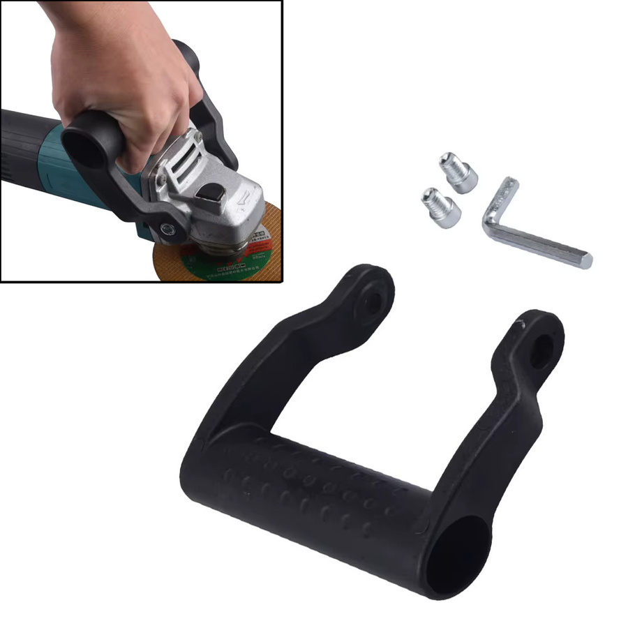VIBRATITE Mehrzweck-Winkelschleifergriff in Schwarz, 180 Grad drehbar und rutschfest, passend für die meisten 100-mm-Winkelschleifer - Bild 2