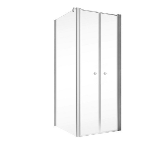 Schulte Garant 2.0 Duschkabine Eckeinstieg mit Pendeltür, Farbe Silber, Glas Transparent, B/T/H: 80 x 200 x 80 cm - Bild 2
