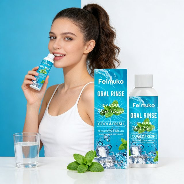 Feimuko Minz-Mundspülung, 120 ml, Unisex - Bild 1