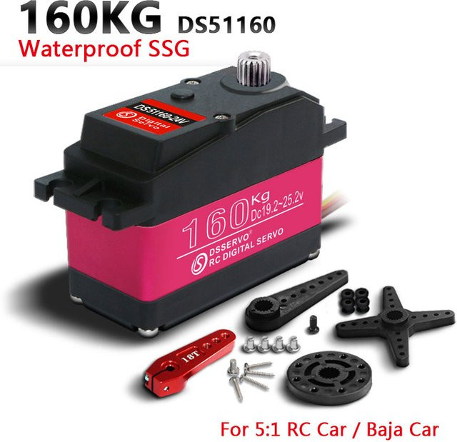 wishiot Digitalservo DS51160, Metallgetriebe, Wasserdicht, 1:5 Maßstab - Bild 1