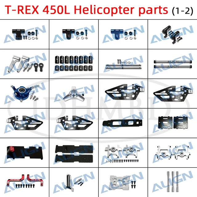 Align T-rex 450L Ersatzteile Hauptwellensatz, Metall, Carbon, Schwarz - Bild 1
