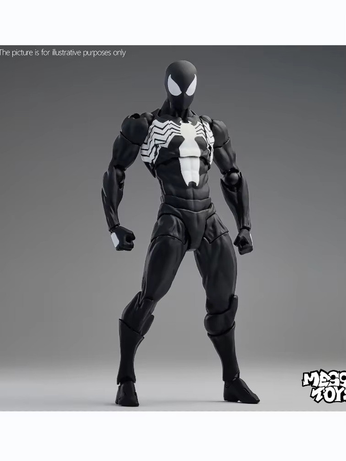 MESS TOYS Marvel The Black Neighbor Symbiotic Spider-Man Black Venom Suit, Actionfigur, 16 cm - Bild 2