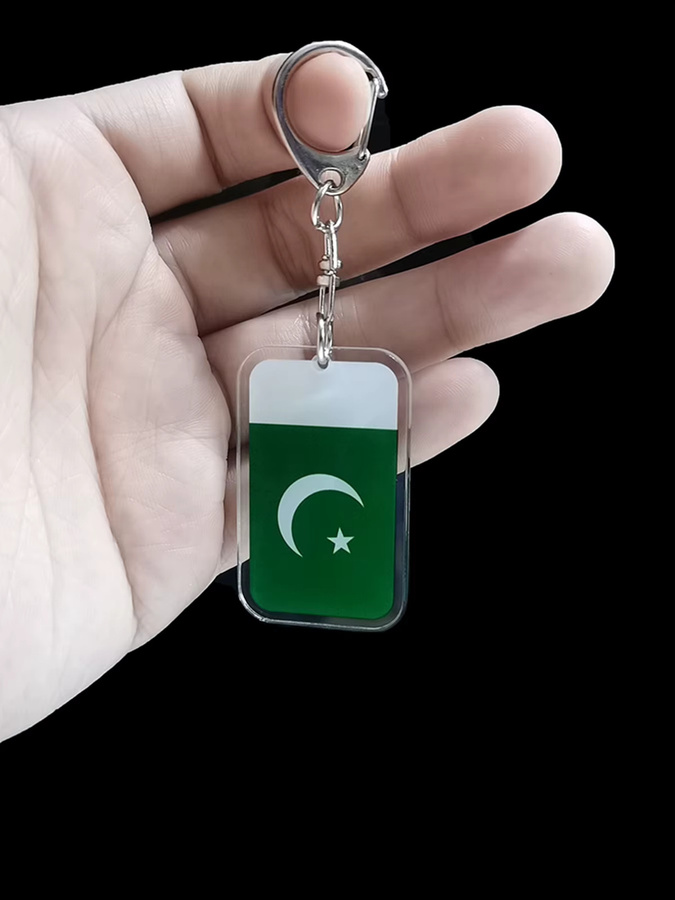 RSHCZY Anhänger Pakistan Flagge, Acryl, Unisex - Bild 3
