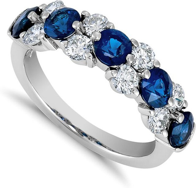 Huitan Ring, silberfarben, Zirkonia, Damen - Bild 1
