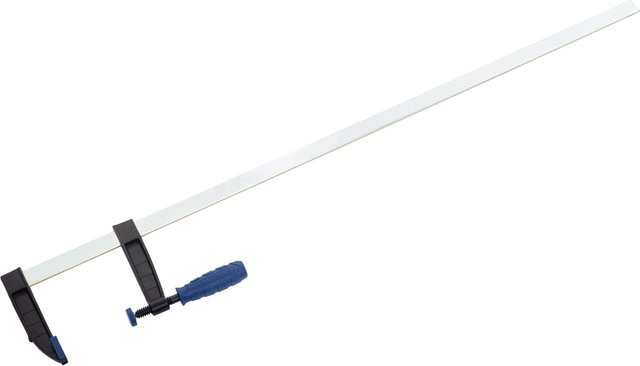 LUX-TOOLS Schraubzwinge in Silber mit Kunststoffelementen, Spannweite: 1000 mm, Breite: 120 mm - Bild 1