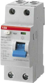 ABB Fehlerstromschutzschalter F202A-25/0,03 RCD 25 A 30 mA 1+N in Weiß - Bild 1