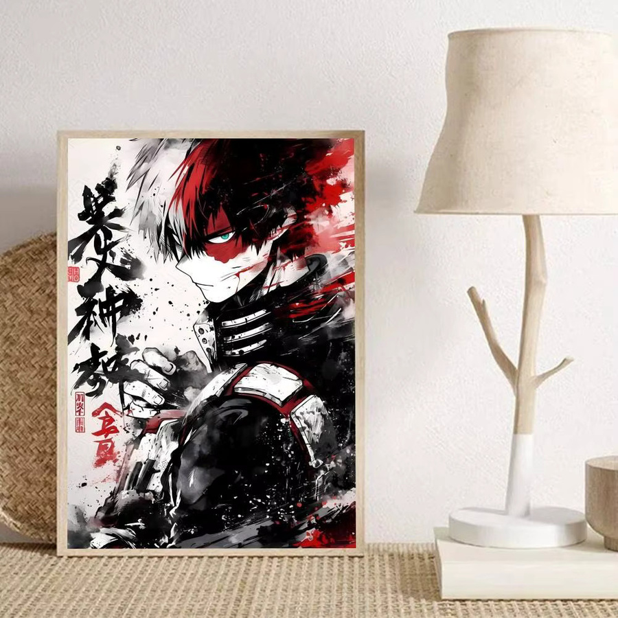 Selbstklebender Anime-Poster Druck Todoroki Shoto Motiv in Mehrfarbig für Wohnzimmer und Schlafzimmer - Bild 6