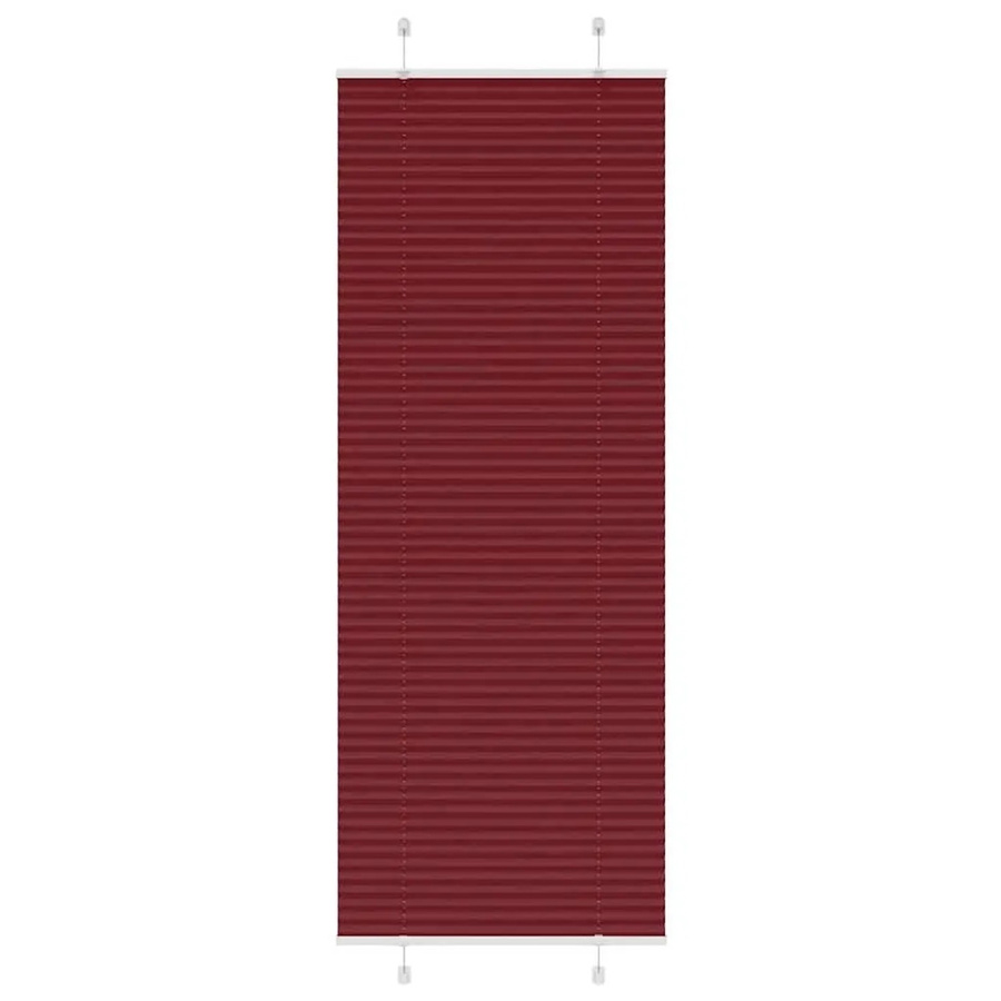 vidaXL Plissee Bordeauxrot, semi-transparent, Polyester, B: 75 cm, H: 200 cm - Bild 2