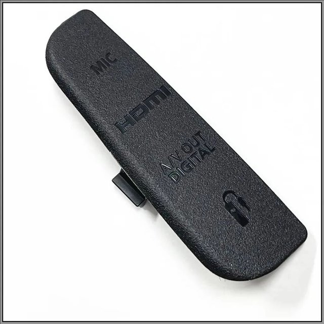 Canon Ersatzteil Gummi Abdeckung für USB/HDMI/DC-In/Video-Out Anschlüsse in Schwarz für EOS 60D Kamera - Bild 1