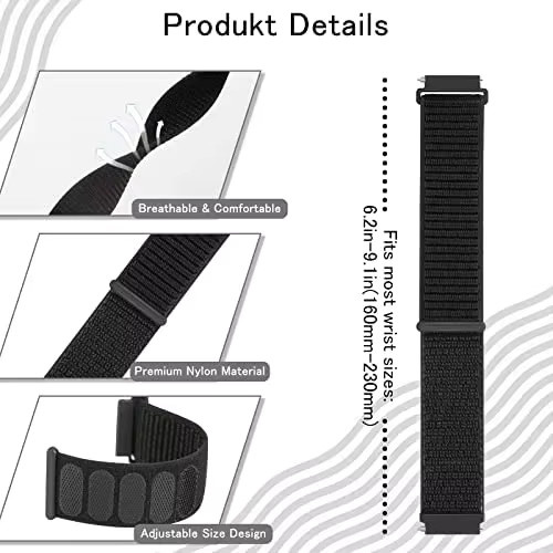 Garmin Uhrenarmband Nylon, Textil/NATO, 20mm 22mm, Unisex - Bild 2