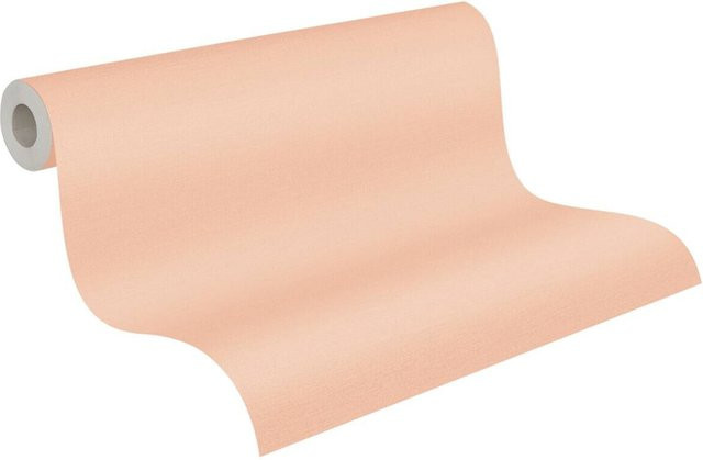 A.S. Création Vliestapete Uni Rosa, modern und leicht strukturiert, B/H: 53 x 1005 cm - Bild 1