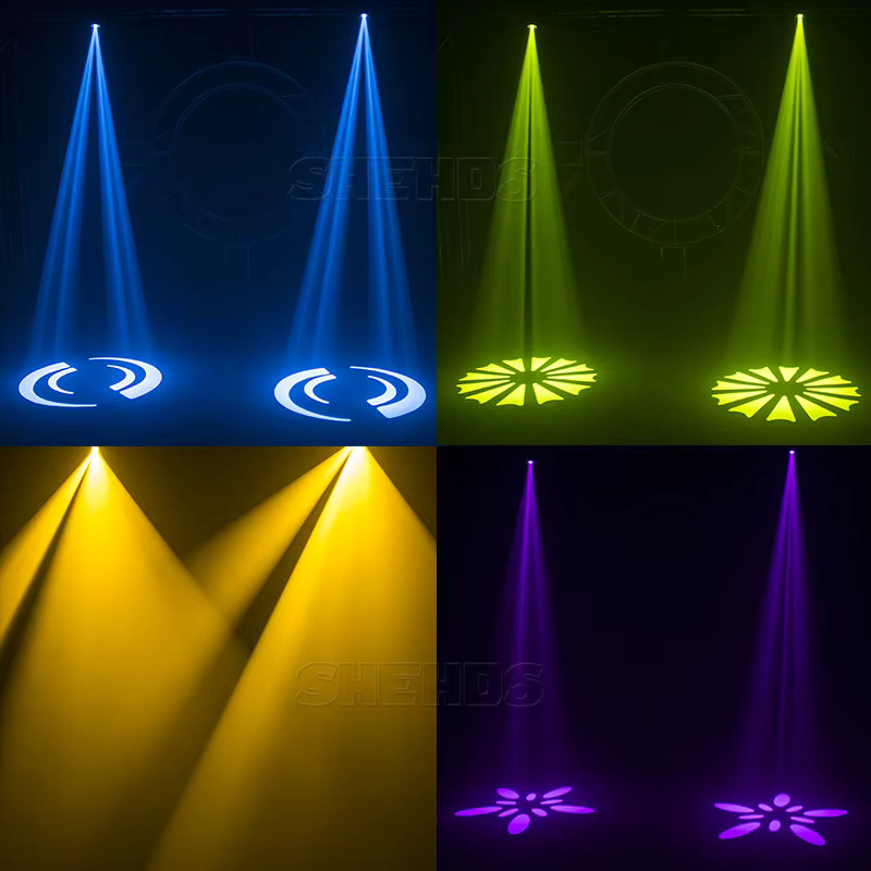 SHEHDS LED Moving Head Rotierender GOBO-Spot 230W mit Zoom und DMX512 in Schwarz - Bild 3