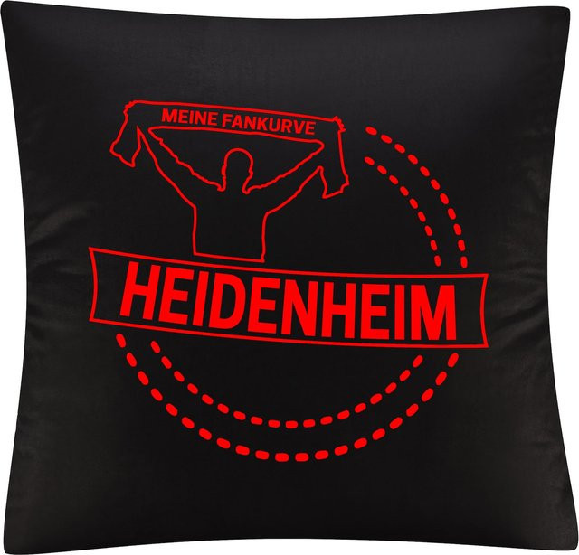 Kissenbezug multifanshop Heidenheim Meine Fankurve in Rot - Bild 1