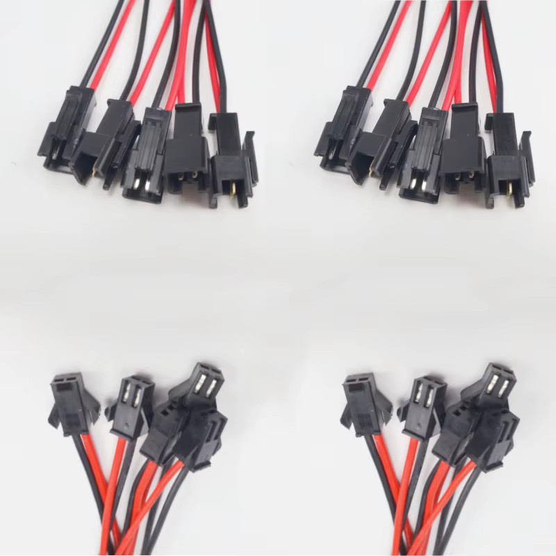 EOENKK JST SM 2 Pins Stecker Set mit 15 cm Kabel, männlich und weiblich, schwarz, Drahtverbinder für LED-Streifen und Lampentreiber - Bild 3