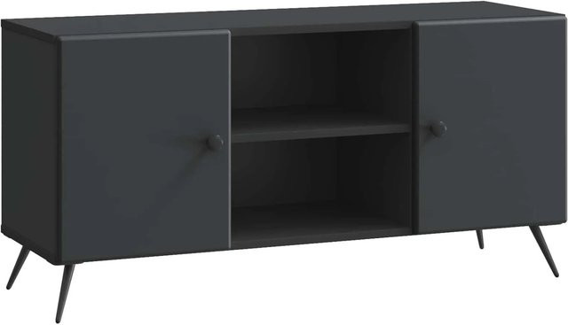 vidaXL TV-Schrank Modern in Schwarz aus MDF, B/T/H: 102 x 34,5 x 50 cm - Bild 1