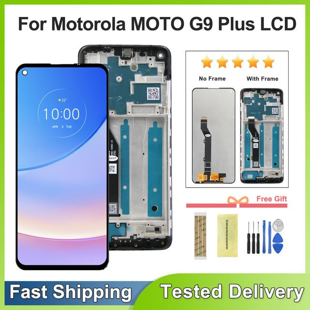 Motorola Moto G9 Plus LCD-Display Touchscreen mit Rahmen in Schwarz (6.81 Zoll) für XT2087-1 - Bild 1
