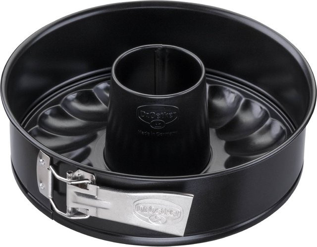 Dr. Oetker Springform Classic mit Flach- und Rohrboden aus Keramik und Stahl, Schwarz, Durchmesser: 24 cm - Bild 1