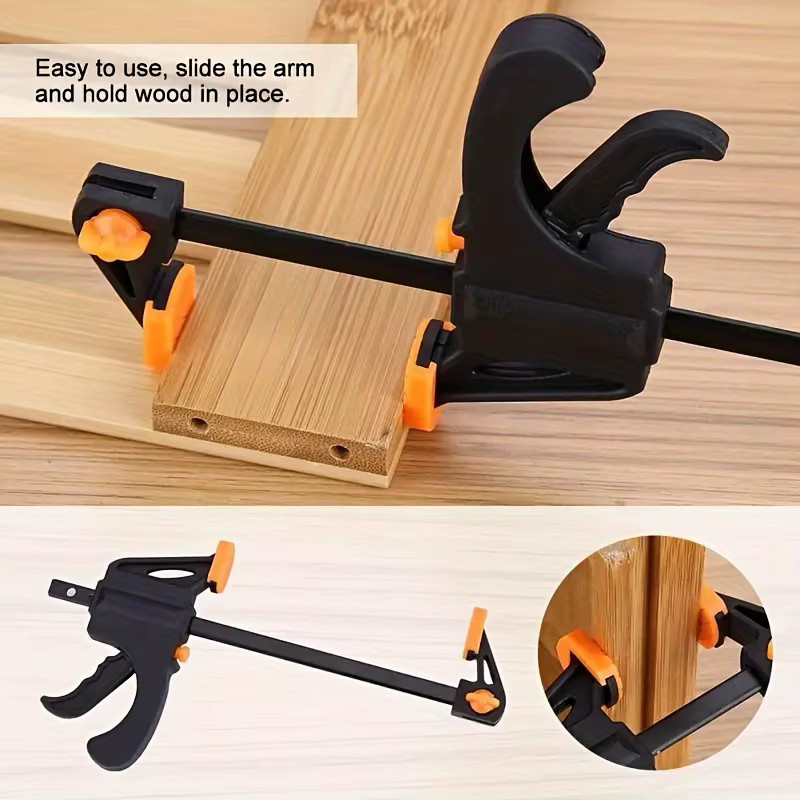 Schnellspann-F-Klemme Einhand-Auslöseklemme für Holzbearbeitung und DIY-Tischlerei in Orange - Bild 2