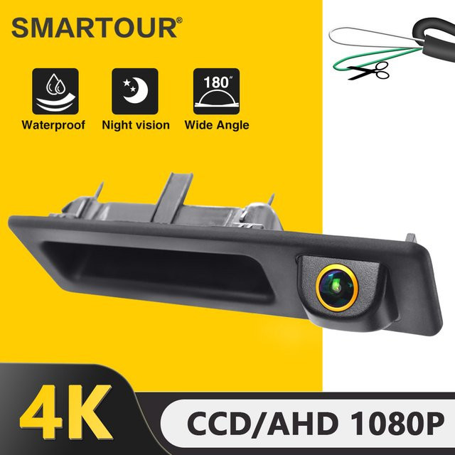 SMARTOUR Rückfahrkamera Full HD 1080P CCD für BMW X1 X3 X4 X5 F30 F31 F34 F07 F10 F11 F25 F26 E84 in Schwarz - Bild 1