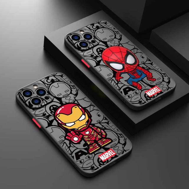 Spider-Man Handyhülle für iPhone, mattierte durchscheinende weiche Schutzhülle, Multicolor - Bild 1