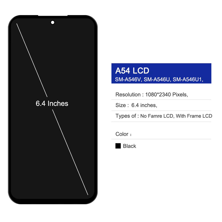 Samsung A54 5G TFT LCD Display mit Touch Screen und Rahmen für SM-A546V Ersatzbildschirm - Bild 2