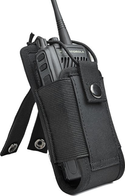 Taktisches Handfunk-Holster aus Nylon mit MOLLE-System für Motorola, Baofeng, Uniden, Cobra und Midland in Schwarz - Bild 1