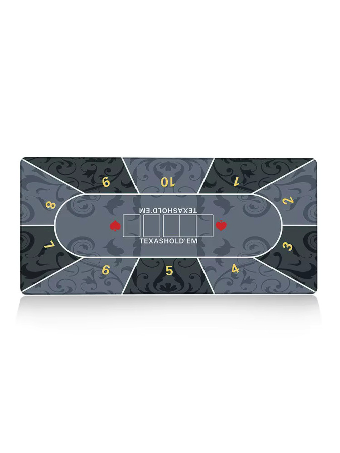 Riccu XXL HD Texas Hold’em Poker Gaming-Mauspad in Multicolour mit Overlock-Rand - Bild 5