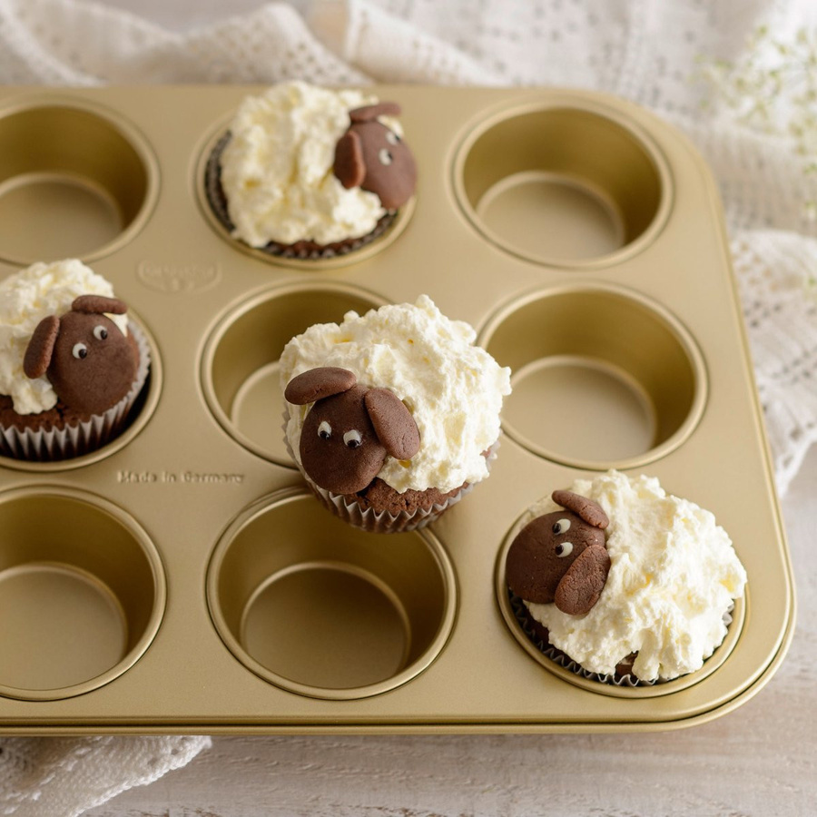 Dr. Oetker Muffinform Goldiges Ostern, 12er, Gold, Antihaftbeschichtung, Rund - Bild 2
