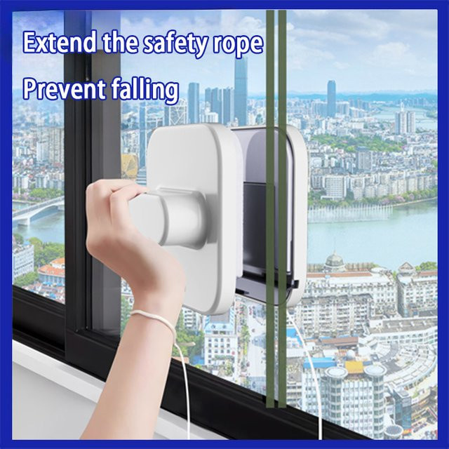 Untior Magnetischer Doppelseitiger Fensterreiniger mit Squeegee in Weiß - Bild 1