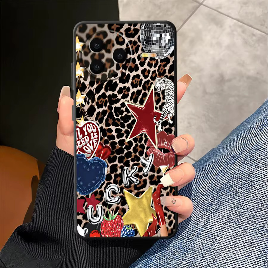 Xiaomi Handyhülle mit Cartoon-Leopardenmuster in Multicolour für verschiedene Modelle wie Redmi 12C, A5, A4, K40, K80 Pro, A3, 10, 13C, 9, 14C, A1, A2 Plus - Bild 4