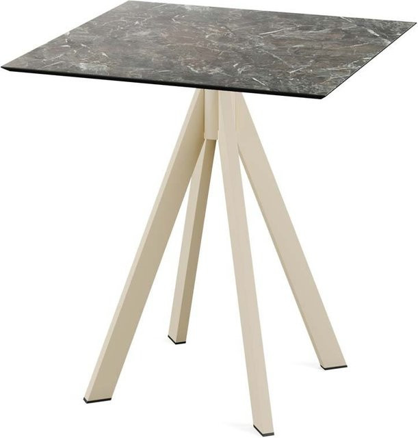 Feros Terrassentisch Infinity Sand mit HPL-Platte, quadratisch, mehrfarbig, B/T/H: 70 x 70 x 73,2 cm - Bild 1