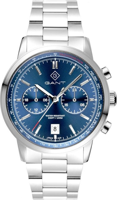 Gant Herrenuhr, Quarz, Edelstahl, Blau, 42 mm, 10 ATM - Bild 1