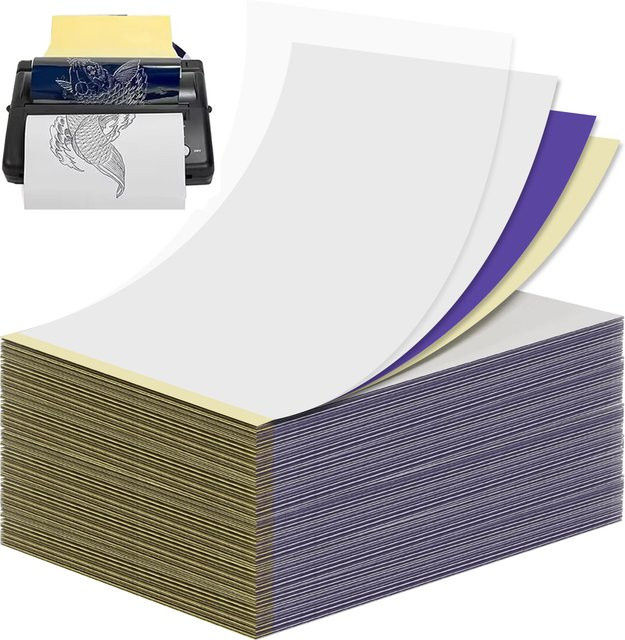 Usiriy Tattoo Transfer Papier A4 Thermische Schablone für Tattoo Transfer Maschinen und Drucker - Bild 1