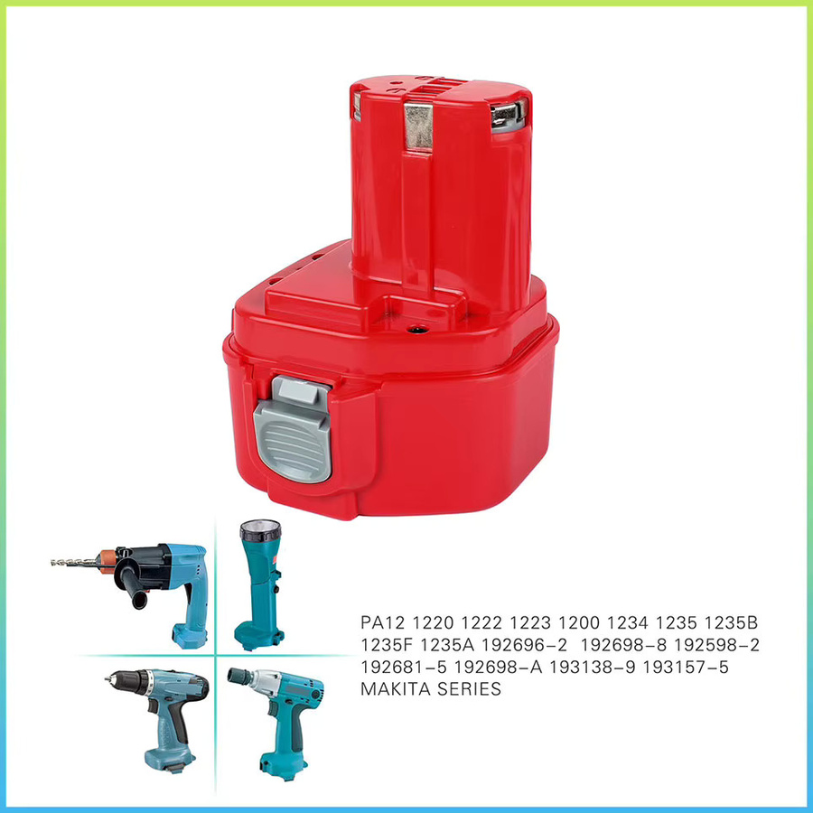 Makita 12V 9800mAh Akku für PA12 Ni-Mh Elektrowerkzeuge in Rot - Bild 5