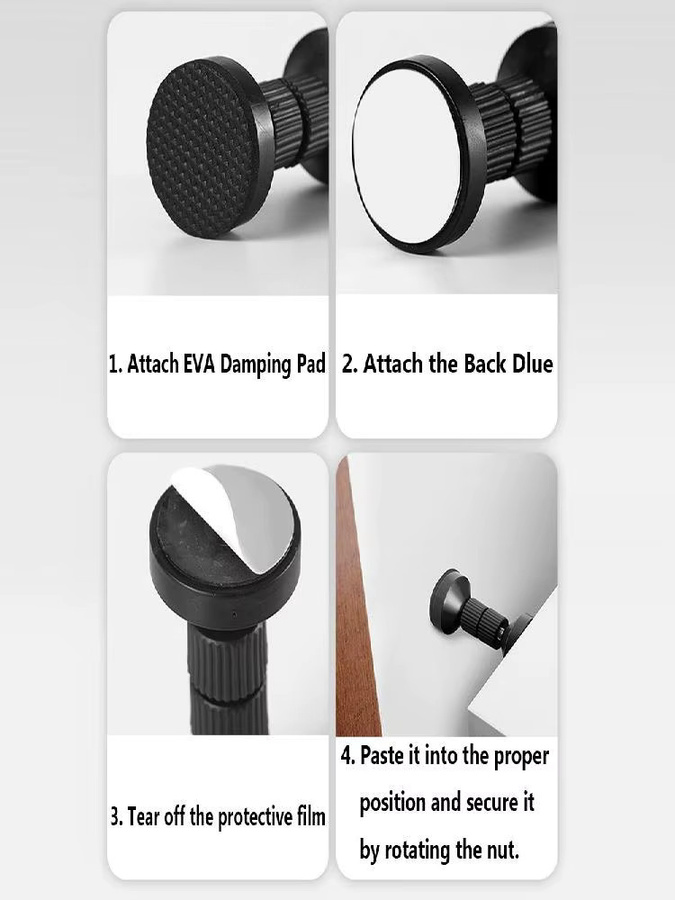 Fixateur Teleskop-Möbelstabilisator in Schwarz zur Fixierung von Schrank, Sofa und Bettrahmen als Anti-Shake Werkzeug - Bild 7