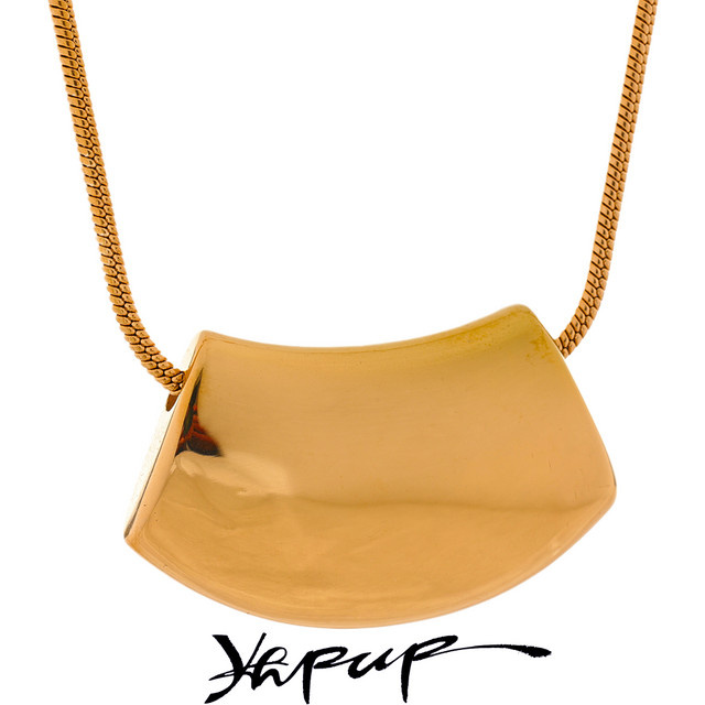 Yhpup Halskette, Edelstahl, Gold, Unisex - Bild 1
