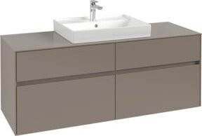 Villeroy & Boch Waschtischunterschrank Collaro in Weiß mit LED-Beleuchtung und integrierten Schubladen, B/H/T: 140 x 54,8 x 50 cm - Bild 1