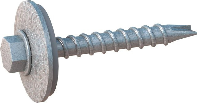 Sarei Dach- und Fassadenbauschrauben aus Edelstahl in Silber, Durchmesser: 6 mm, Länge: 38 mm - Bild 1